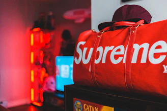 A vibrant cornhole game setup with custom bags.