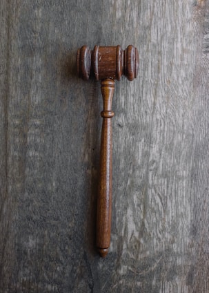 A professional law office with legal books and a gavel.