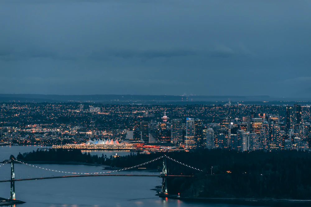 Vancouver waterfront and bridge