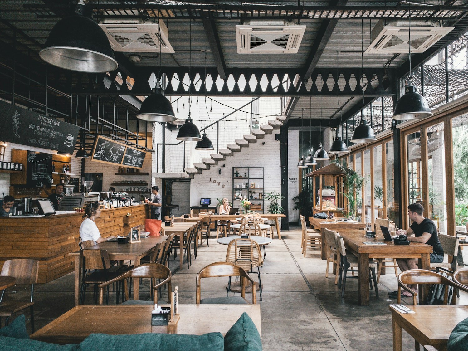 Beautiful coffee shop interior
