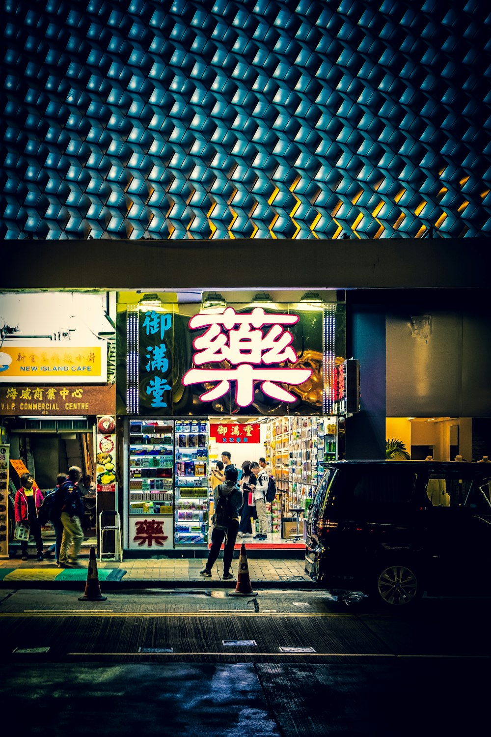 person standing in front of store