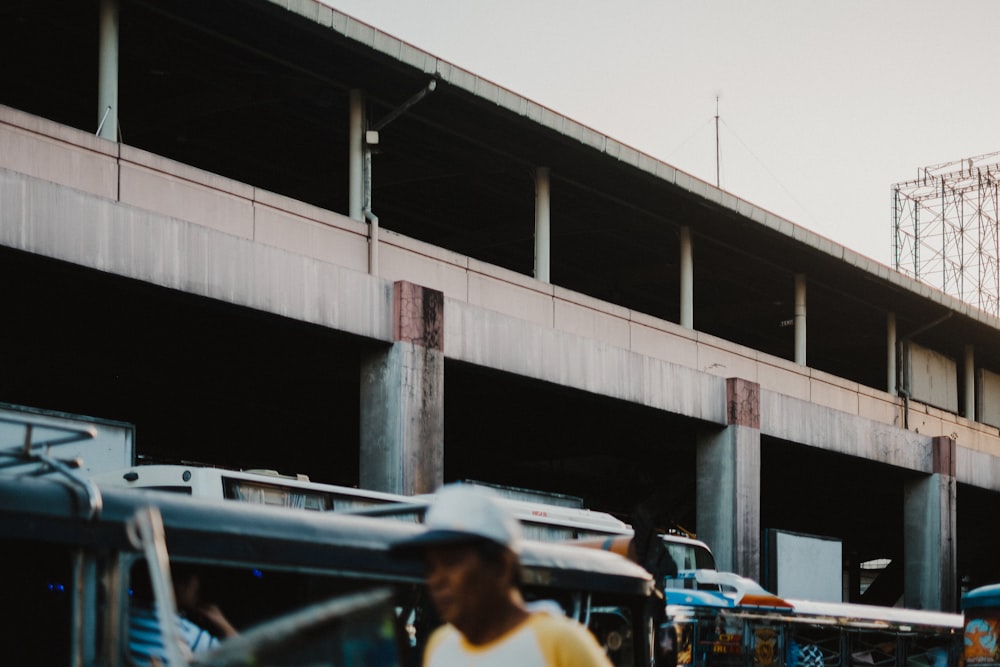 man near building