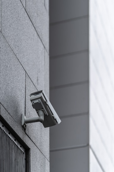 gray surveillance camera