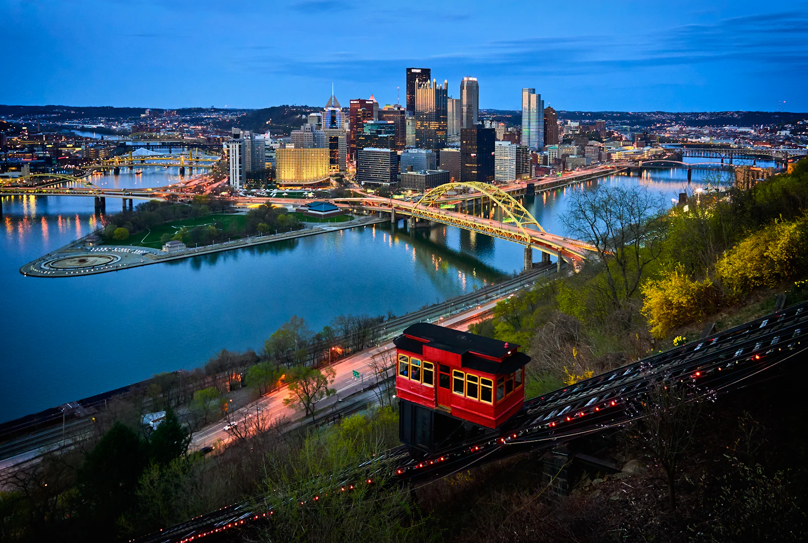 Pittsburgh bridges and skyline