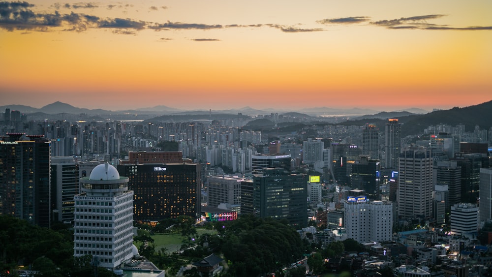 aerial photography of high-rise building