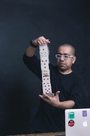 man playing cards