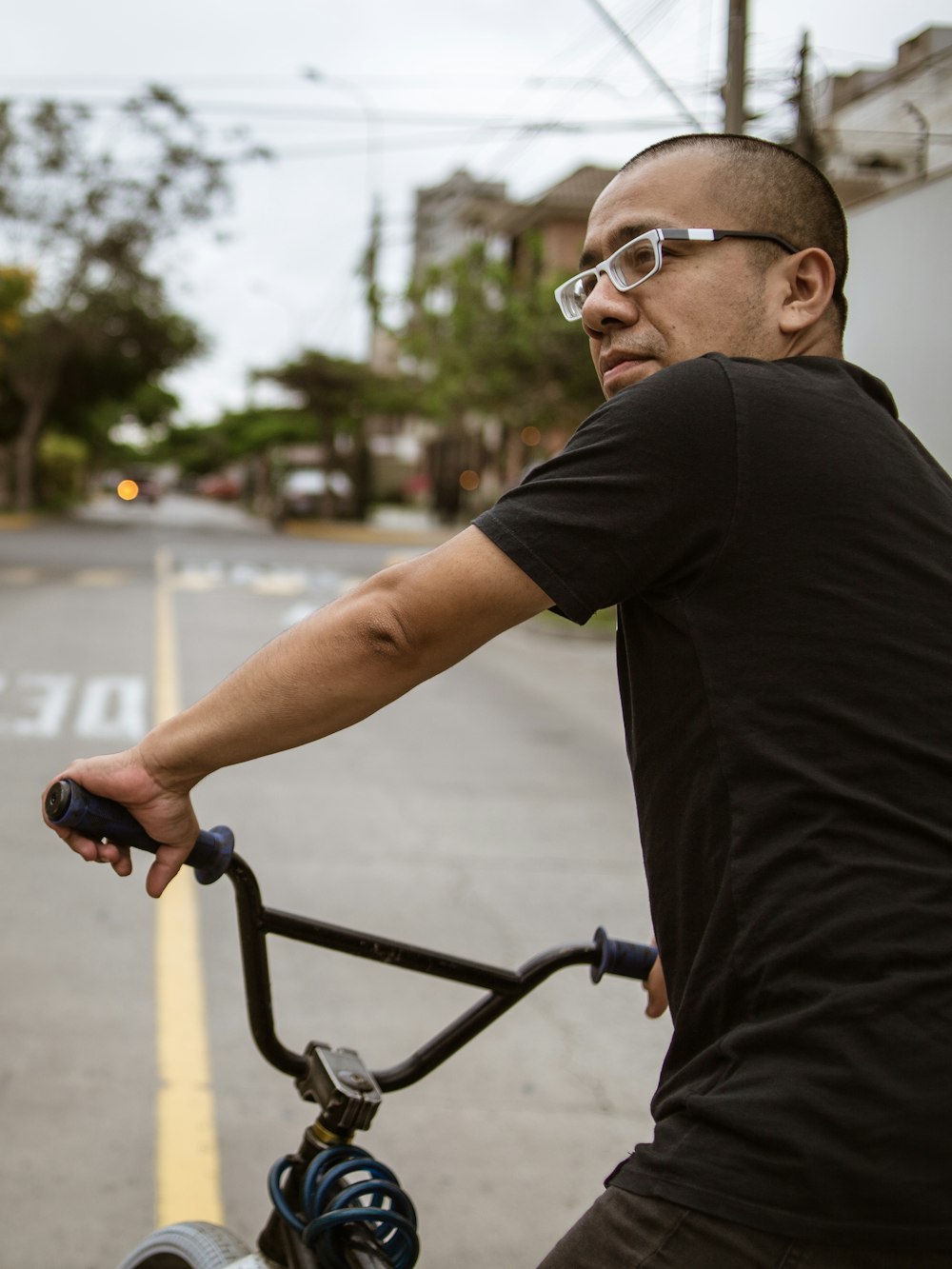 man riding bicycle