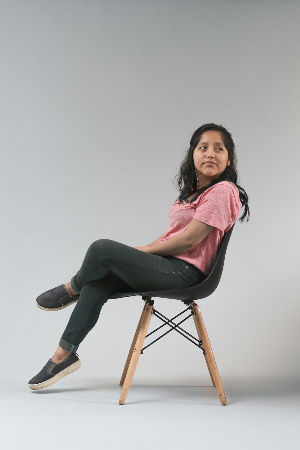 woman sitting on chair