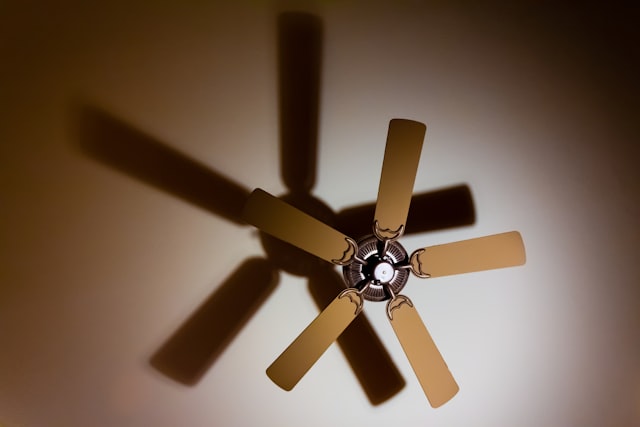 Tropical ceiling fan