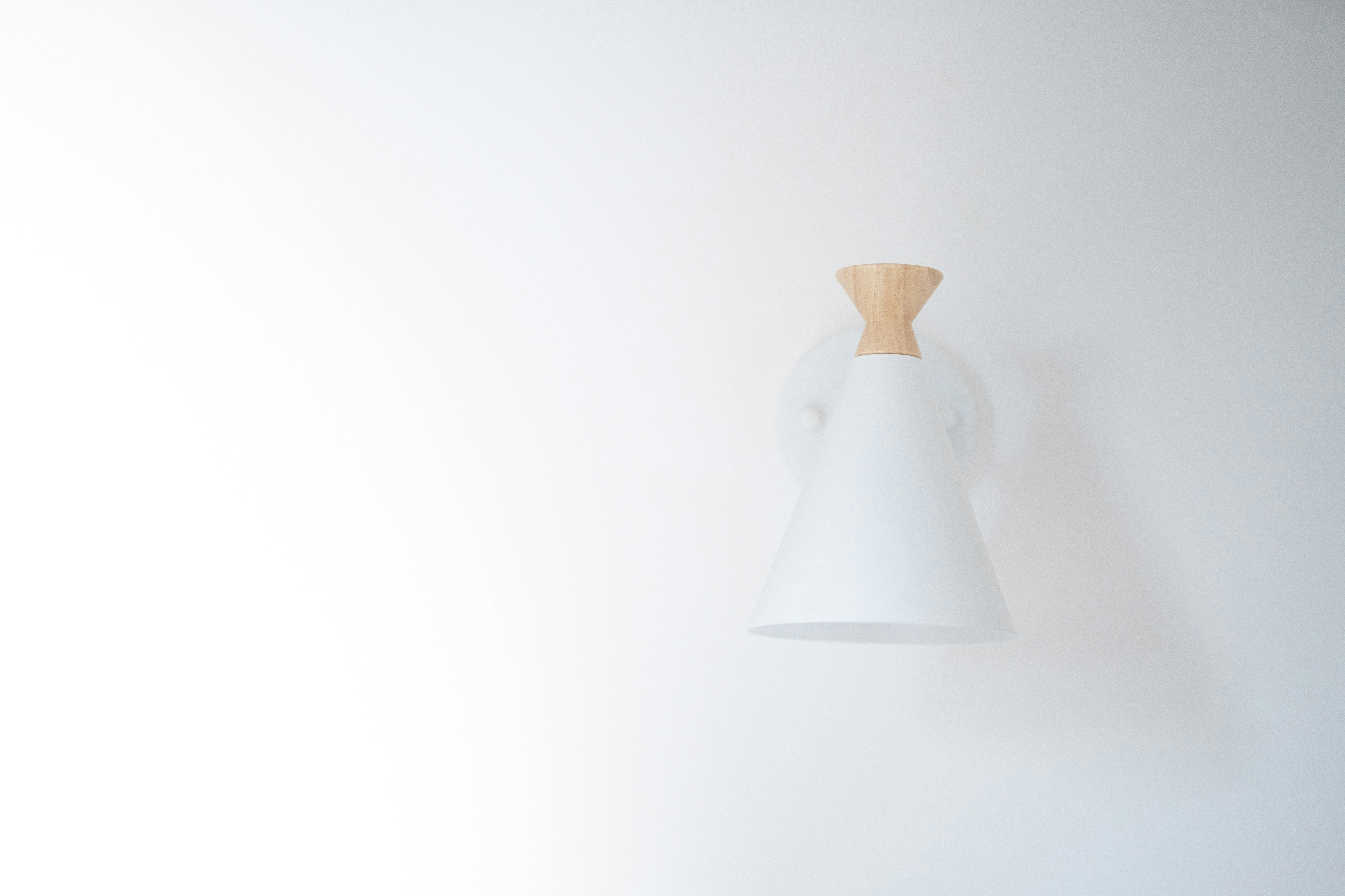 white cone sconce