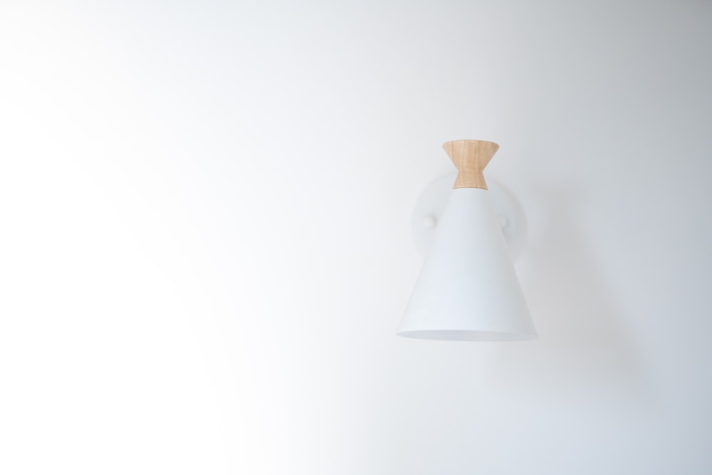 white cone sconce