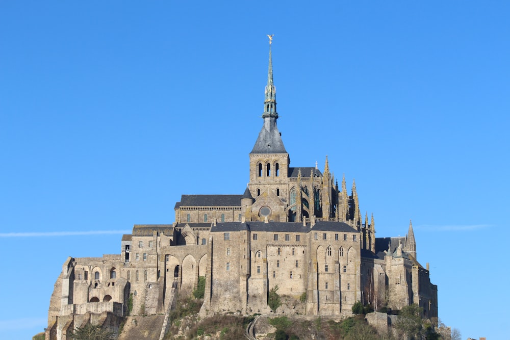 gray and blue concrete castle