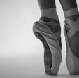 person in ballet shoes