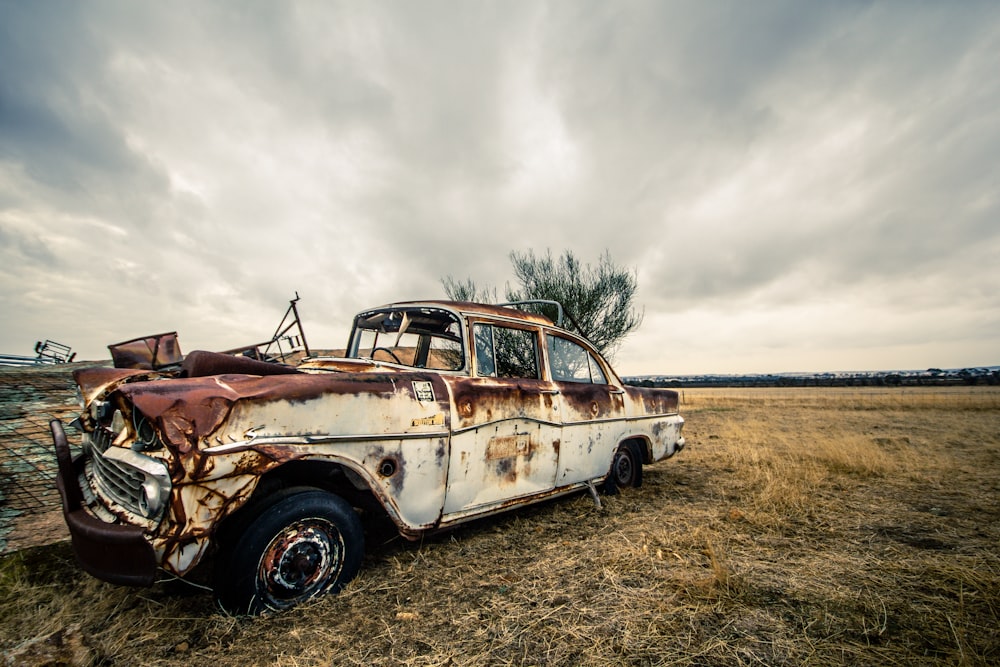 classic vehicle on nowhere