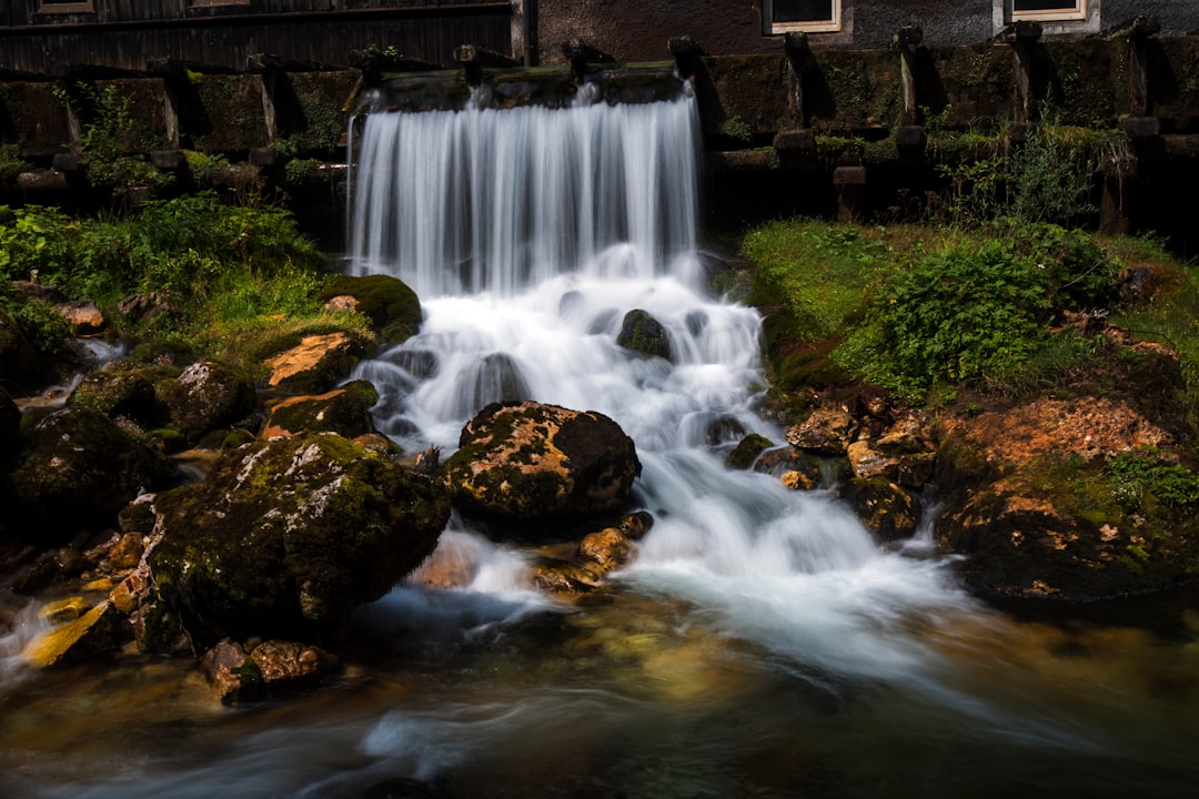 time-lapse photograph of waterfall