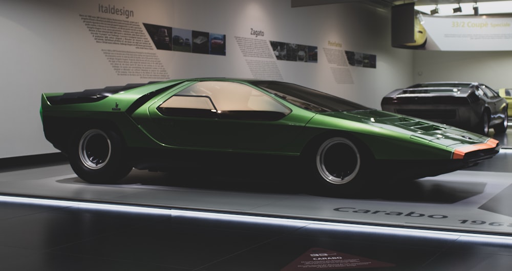 green and black coupe