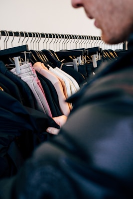 Young man online clothing store owner