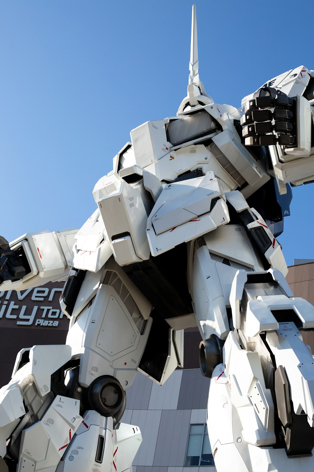 white Gundam Robot statue
