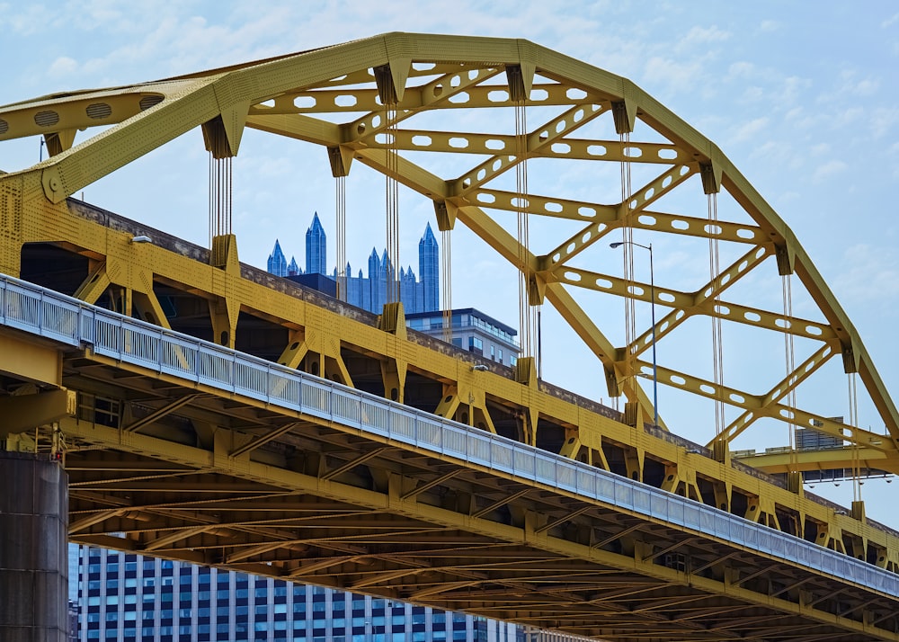 yellow metal bridge