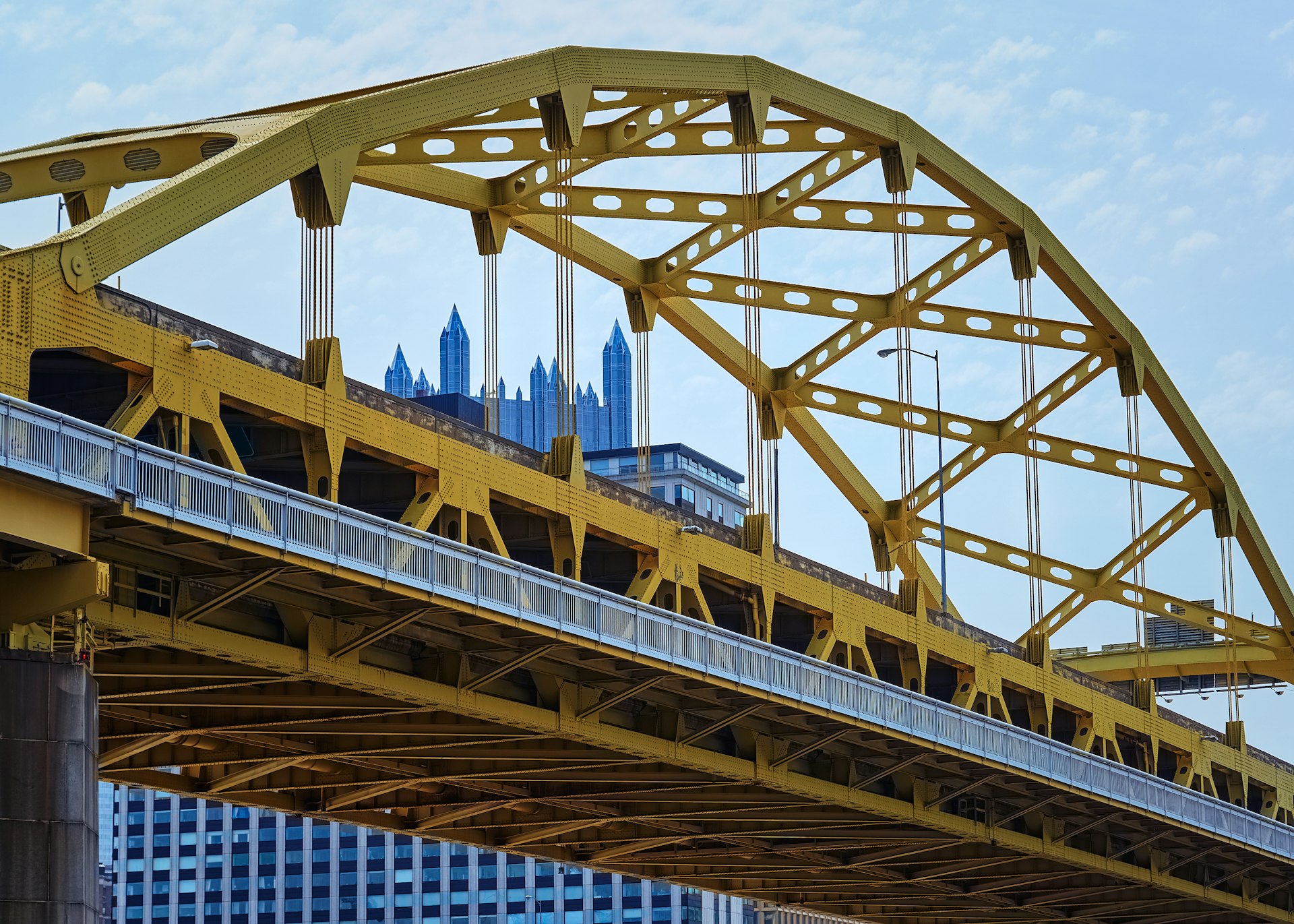 Pittsburgh yellow bridge