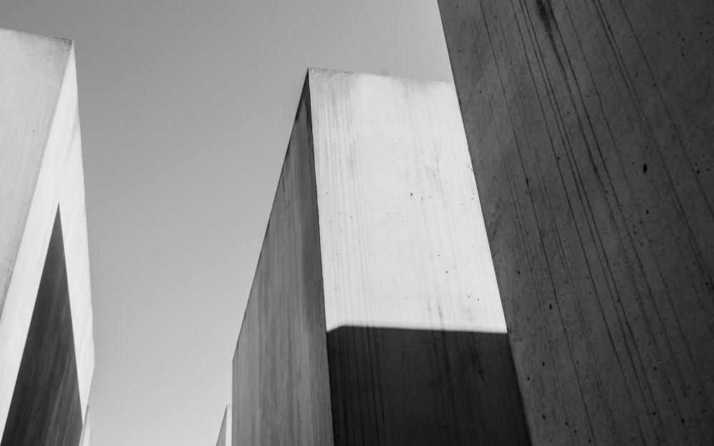 grayscale photo of buildings