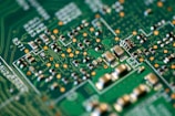 green and white circuit board