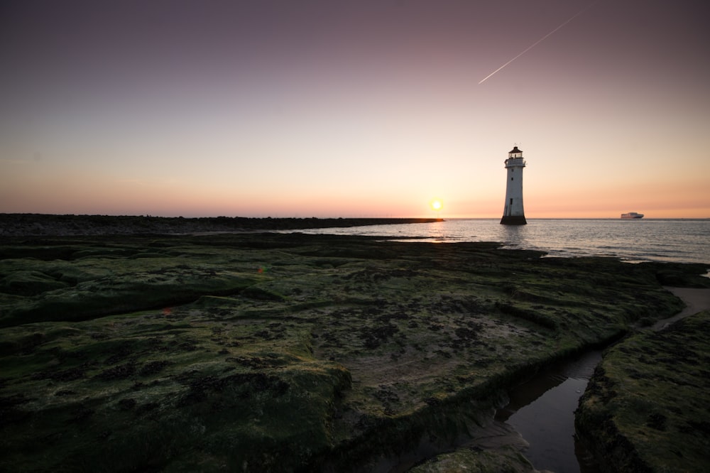 lighthouse during golden hour