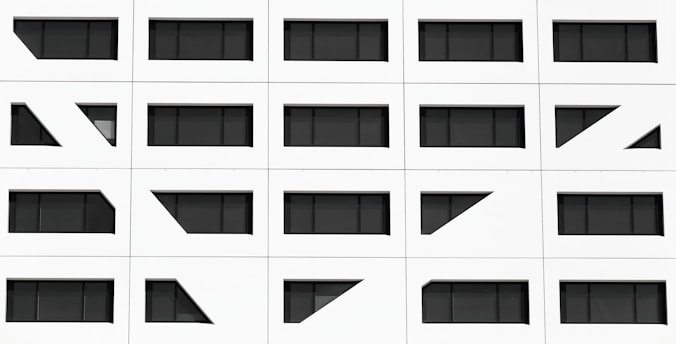 white and black concrete building