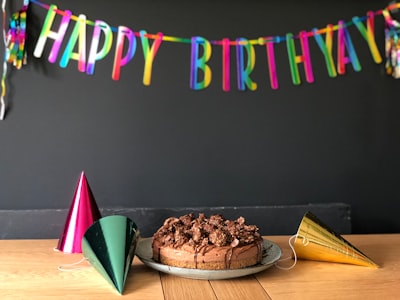chocolate cake happy birthday google meet background