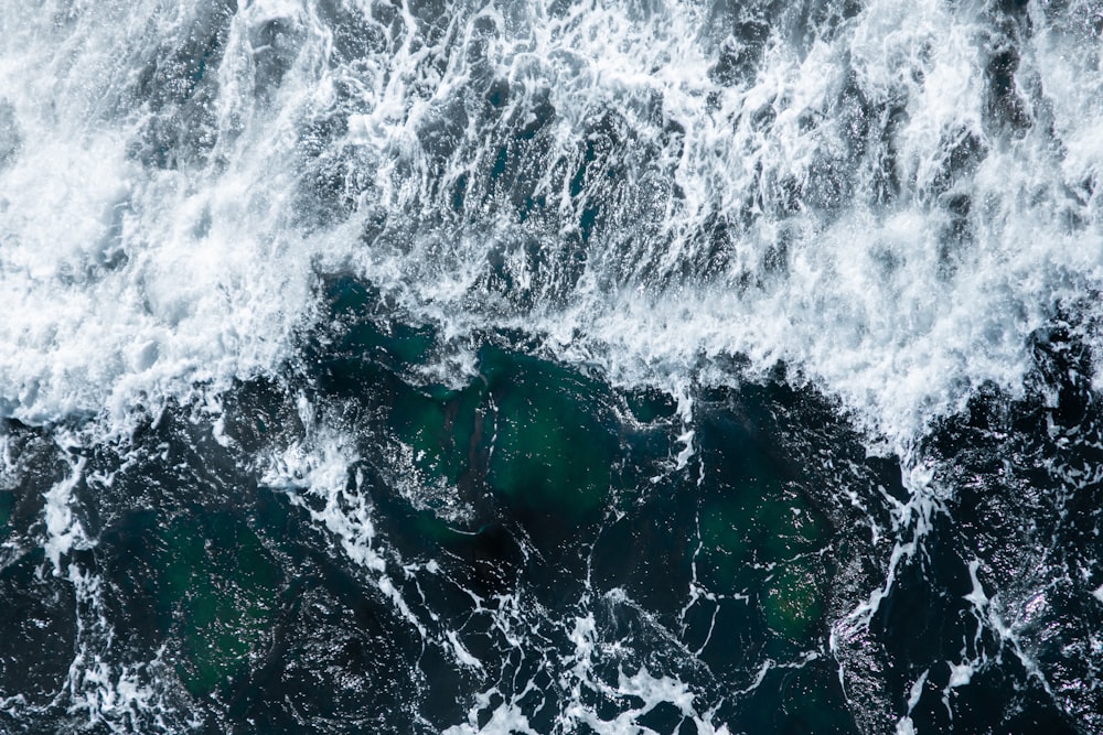 aerial view photography of waves