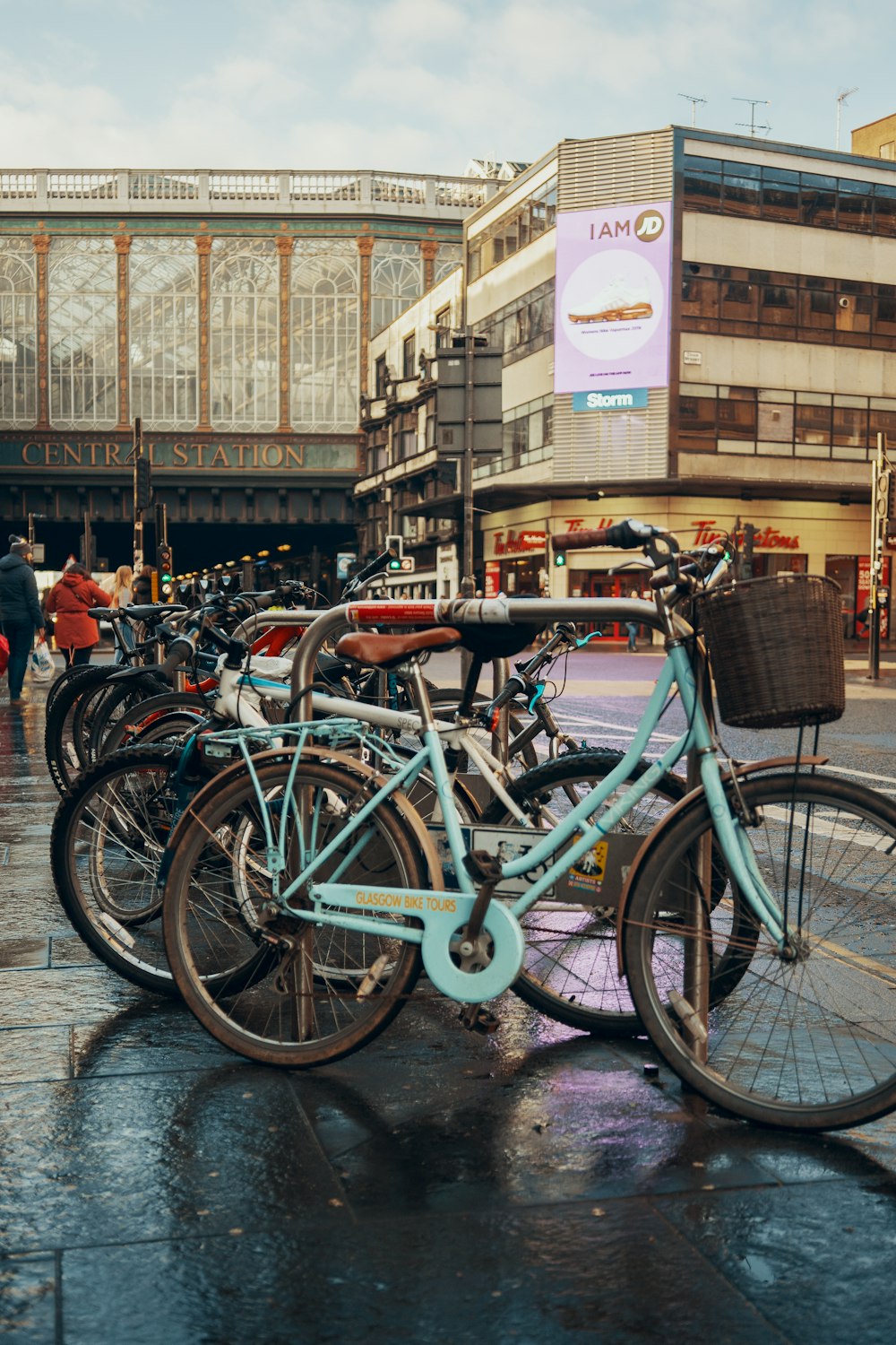 parked bikes