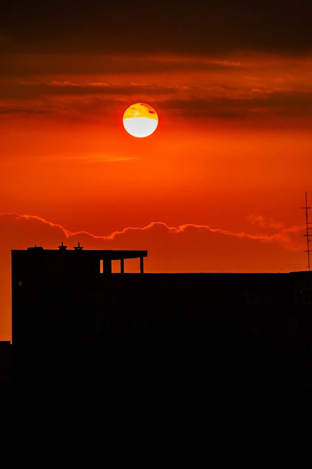 Foto da silhueta do edifício