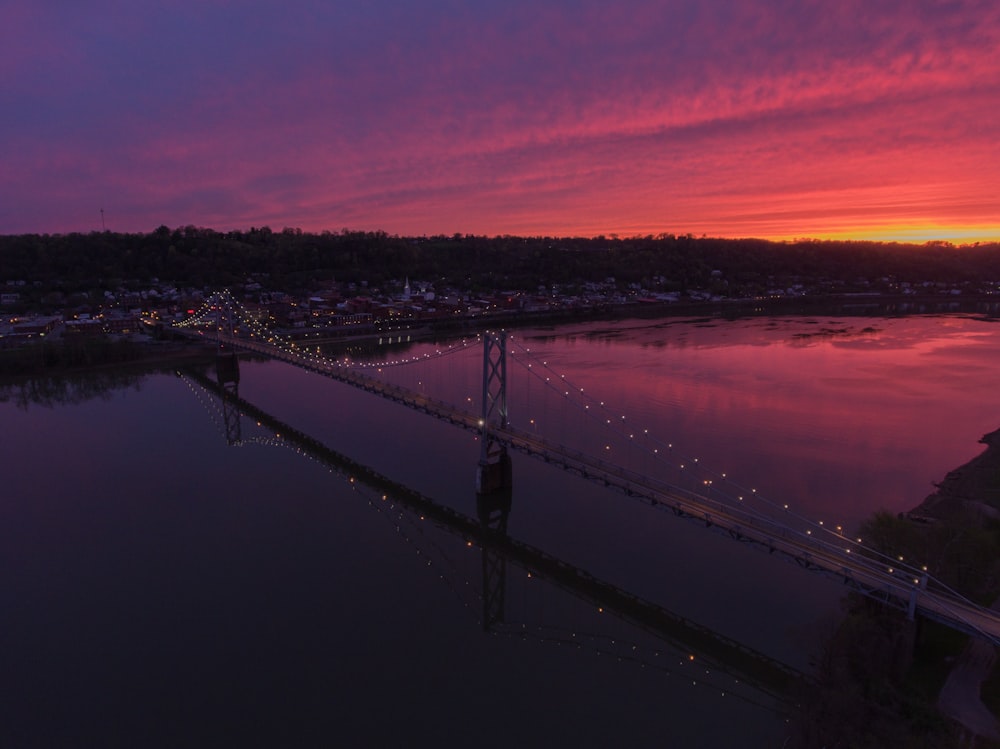 aerial photography of Golden Gate Bridge under golden hour