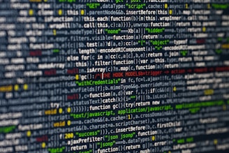 a computer screen with a lot of text on it