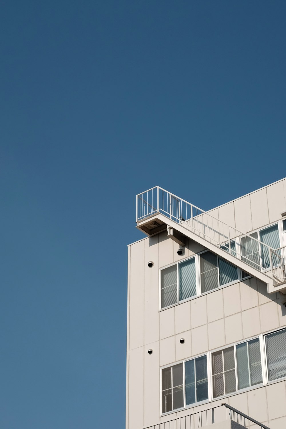 white painted building