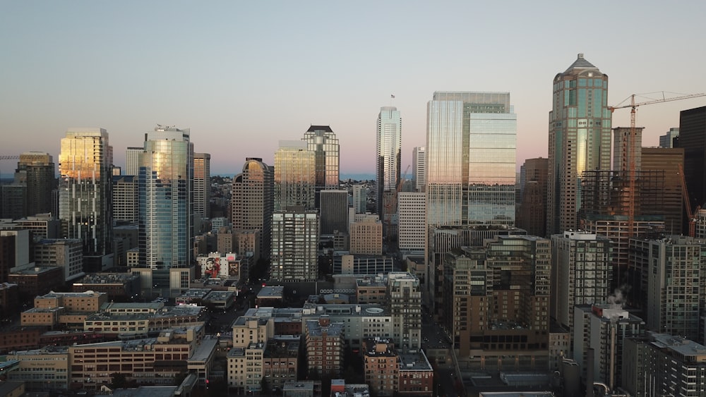 aerial photography of high-rise building