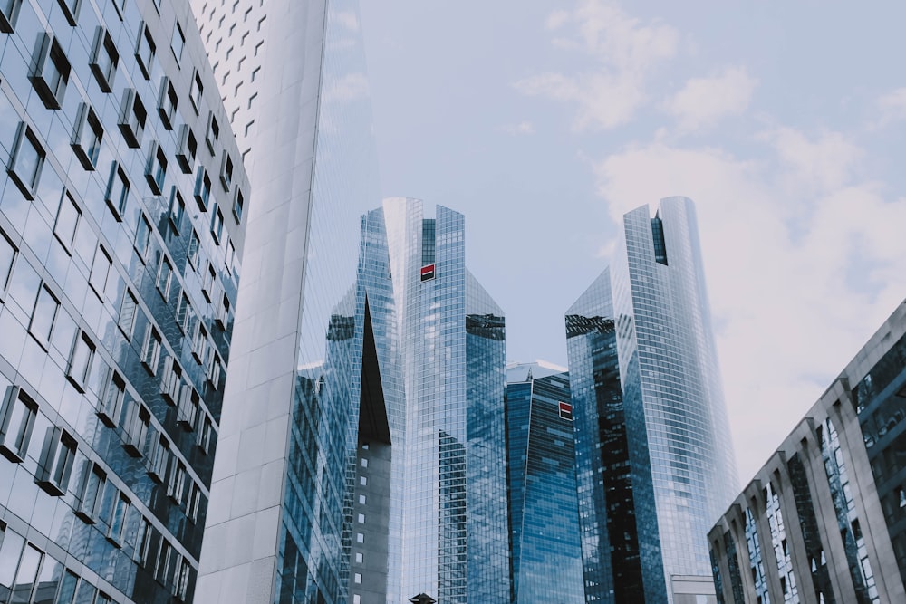 concrete buildings under white sky