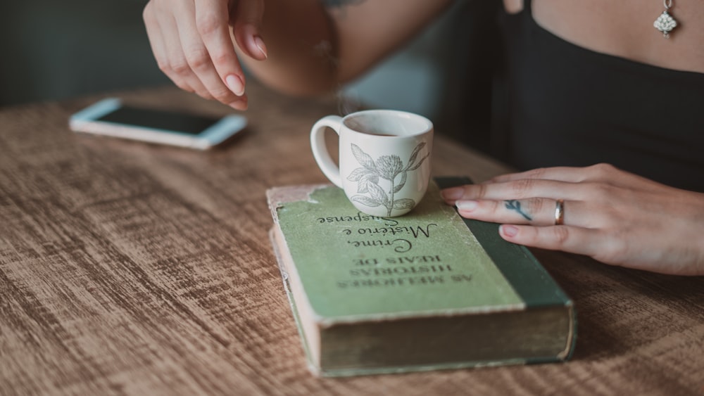 teacup on book