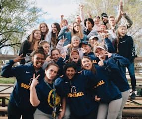 group of teenager taking group photo