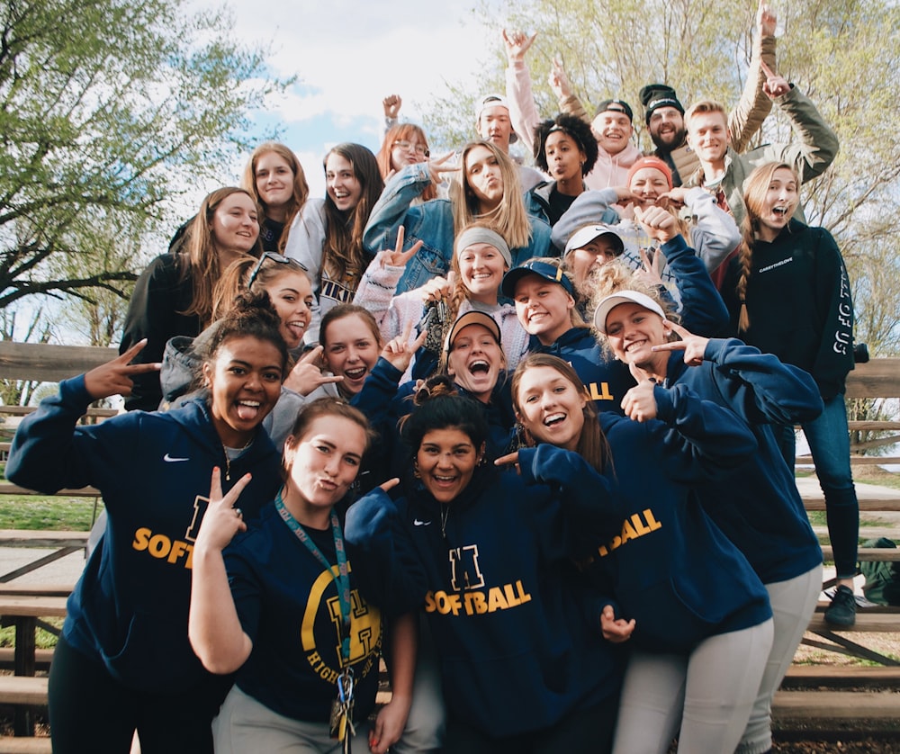 group of teenager taking group photo