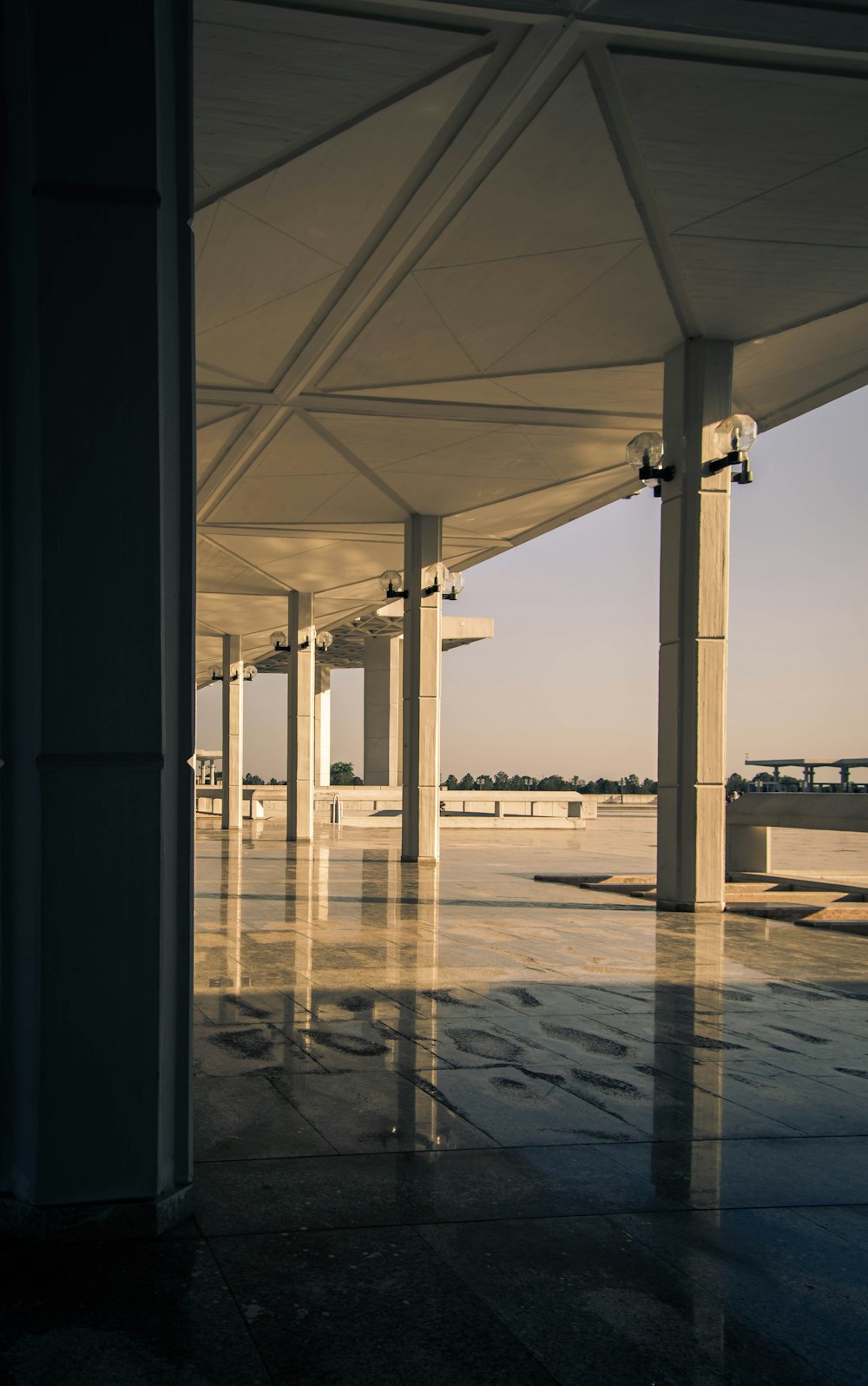 white concrete pillars during daytime