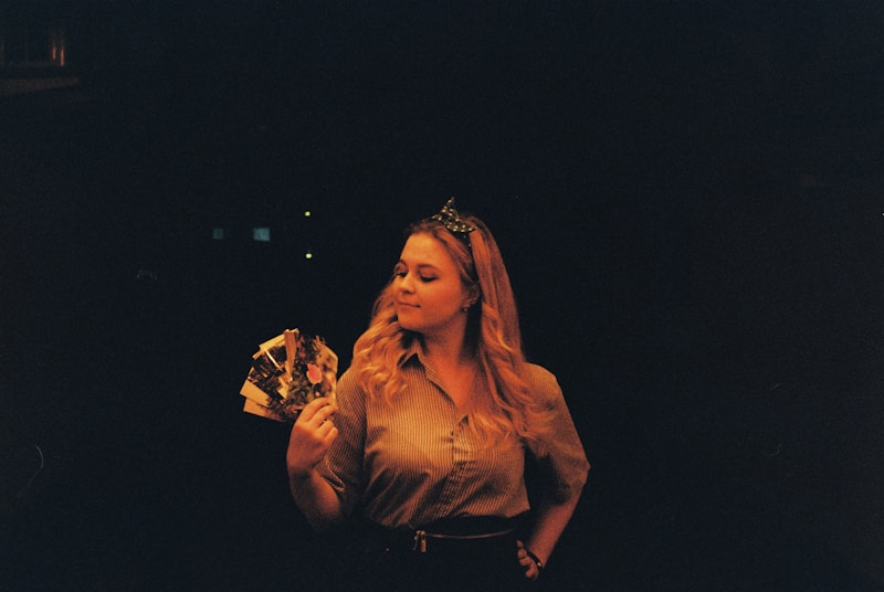 Charming woman holding papers