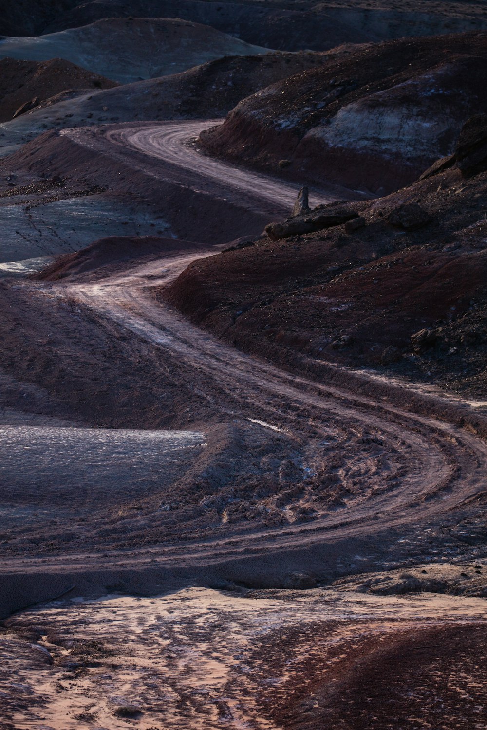 landscape photo of mountains and road