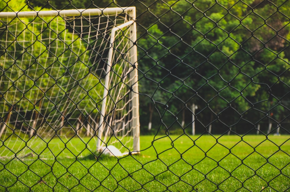 black mesh fence