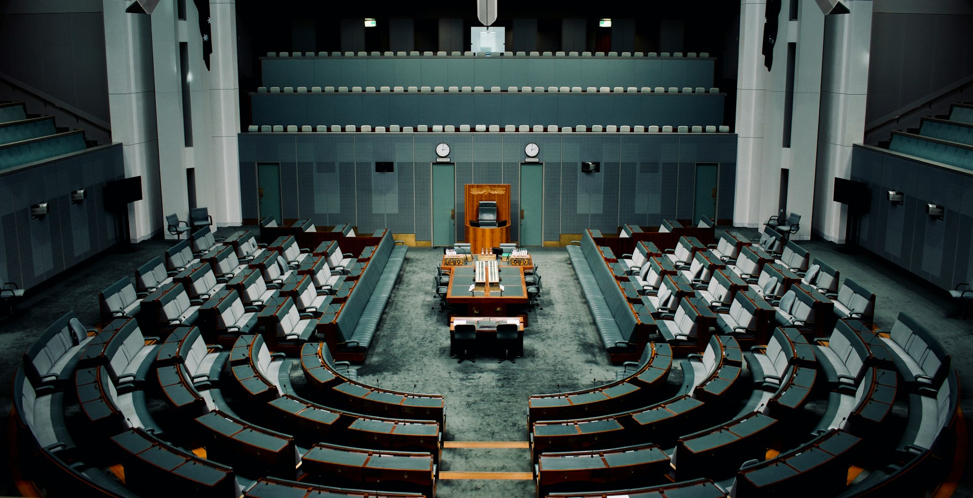 tables and chairs inside the court hall