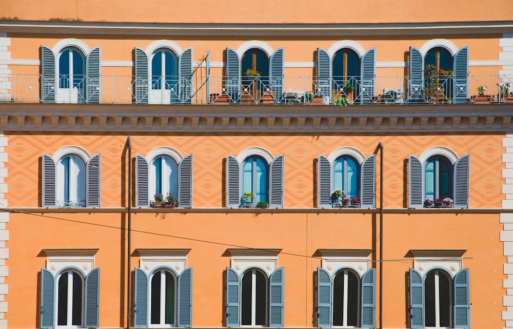 orange concrete buildings