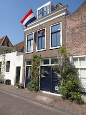 Exterior view of the B&B building with charming facade.