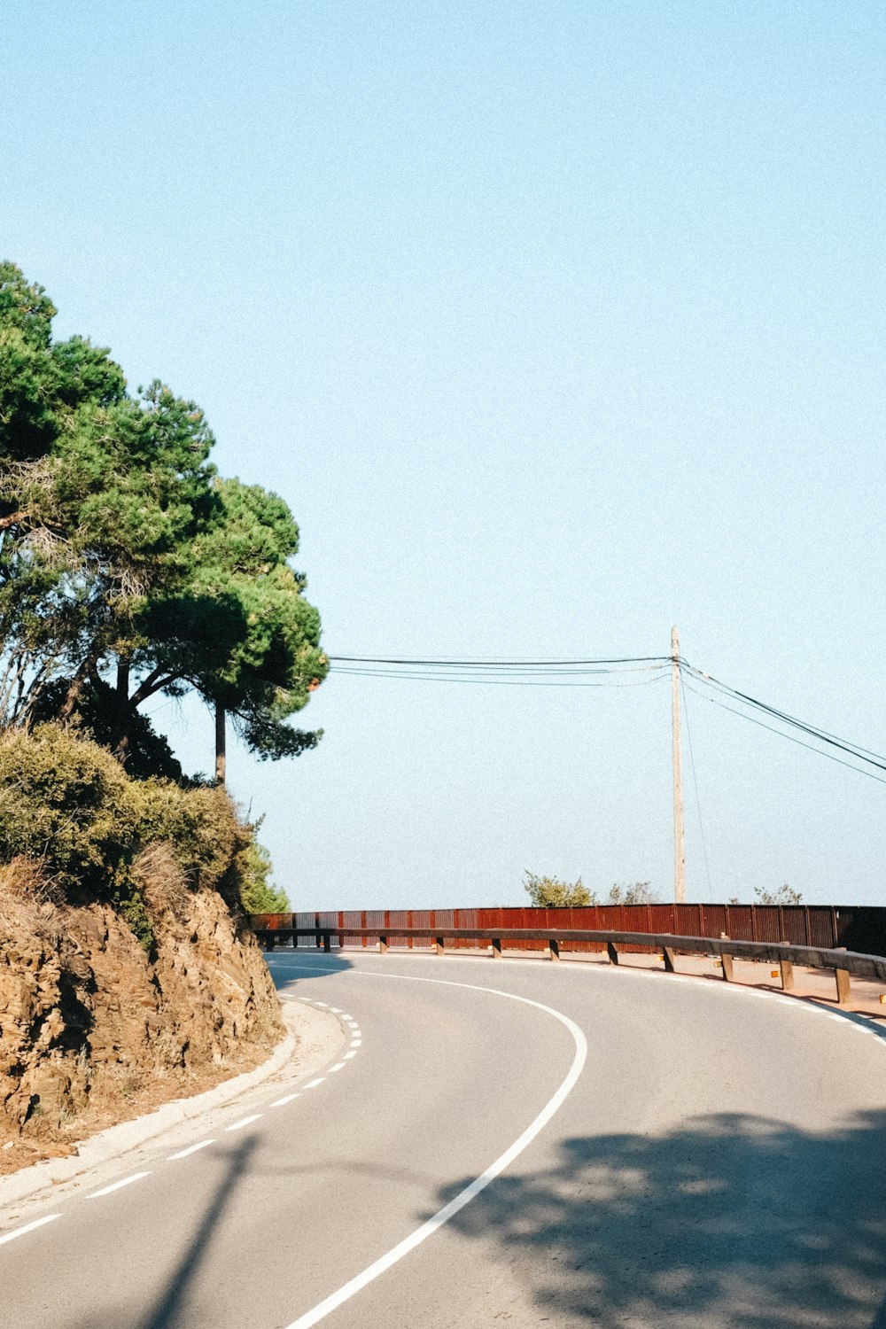 empty curved road