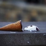brown ice cream cone