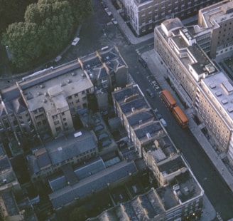 high angle photography of building